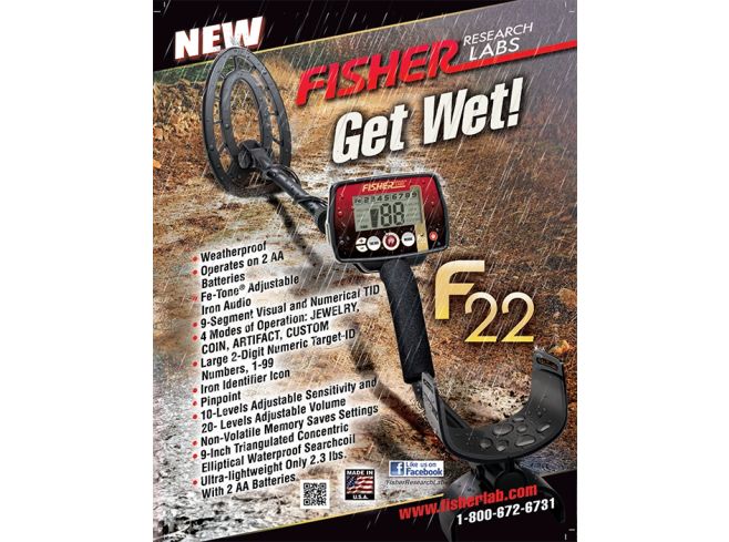 Fisher F22 weatherproof Metal Detector